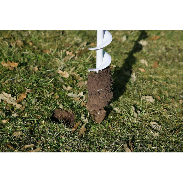 Бур для землі (ідеальний помічник для встановлення огорожі, легке попереднє буріння для кріплення стовпів, сталь з порошковим покриттям, 90 мм) 44485