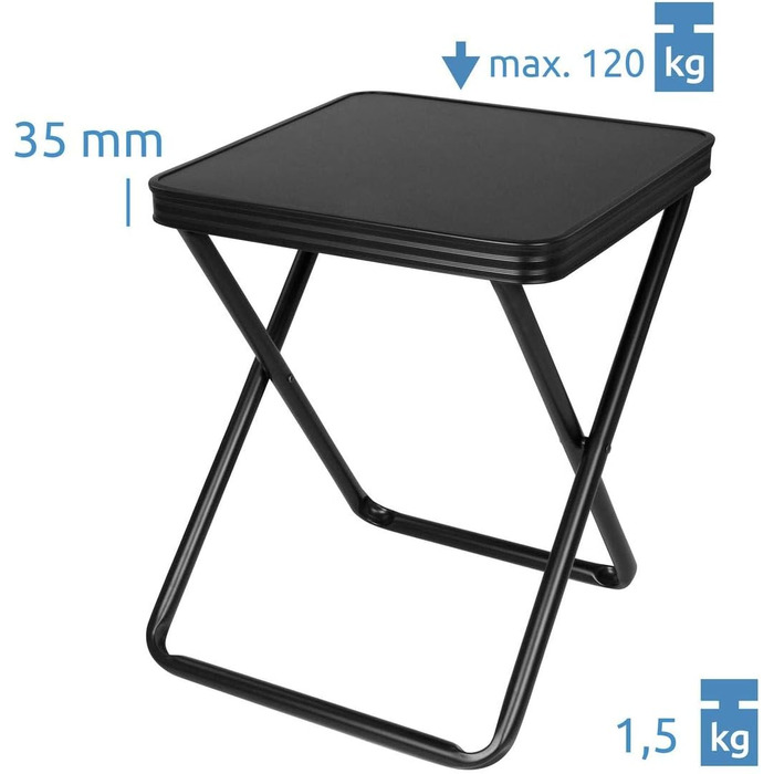 Ваш 3D-табурет GEAR Tavolino зі знімною стільницею, алюмінієвий складаний табурет із швидковисихаючою 3D-сітчастою підкладкою