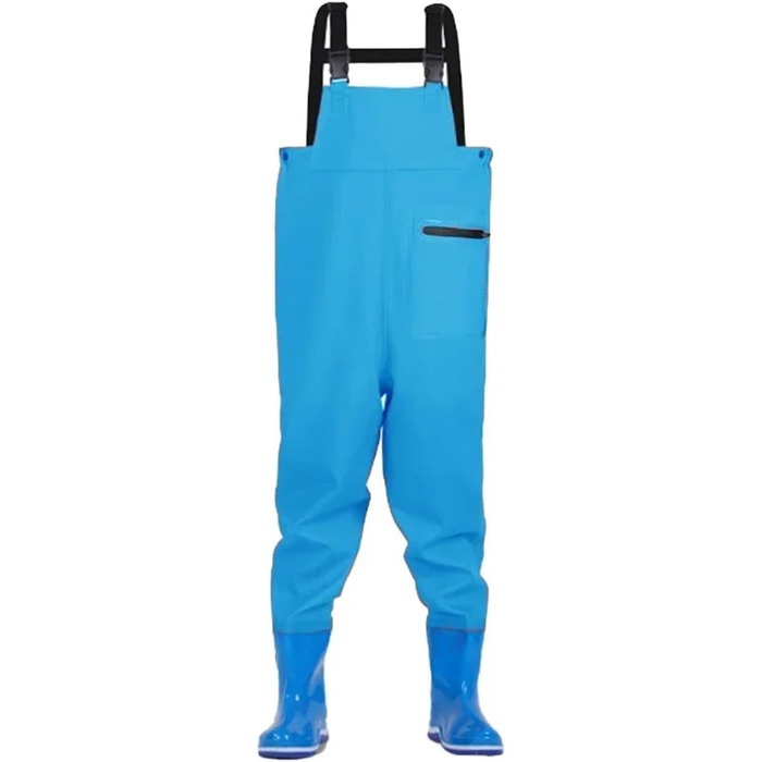 Дитячі вейдерси з чобітьми, доступні в 4 кольорах, дощовики на все тіло для дітей та підлітків, рибальські вейдерси, водонепроникні штани (жовті 34-35)