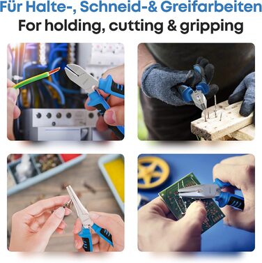 Набір міні-плоскогубців (6 шт.) плоскогубці, довгогубці, гострогубці, вигнуті плоскогубці, кусачки та бічні кусачки інструмент для електронного ремонту