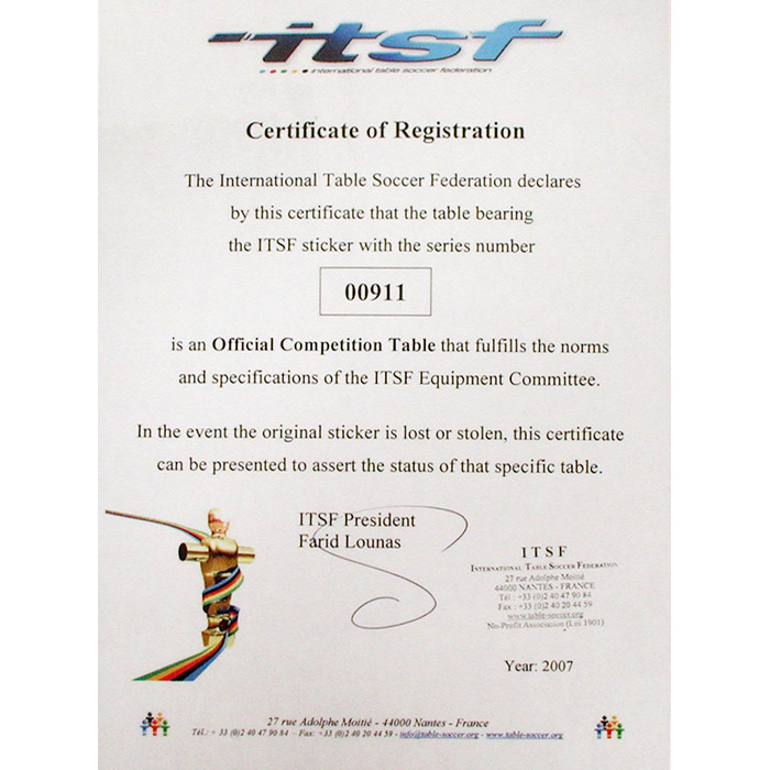 Настільний футбол Garlando Master Champion ITSF (MASTER)