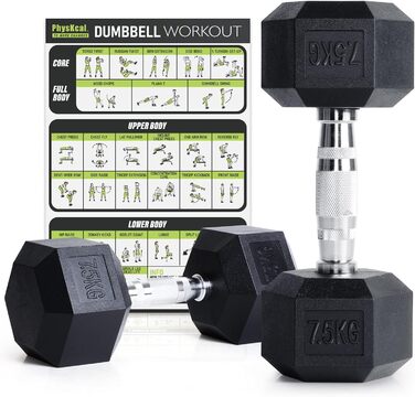 Гантелі PhysKcal Hexagon Dumbbells, гексагональні, 12,5 кг