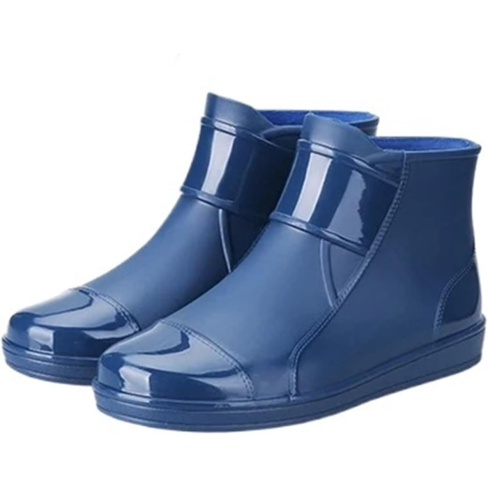 Чоловіче гумове взуття, чоловічі гумові чоботи, коротке гумове робоче взуття для вулиці, водонепроникне, бавовняне, тепле, чорне, розмір EU 41