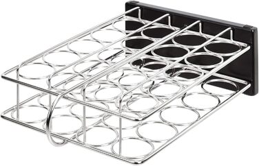 Стійка для спецій Storeo Basics з легованої сталі з 20 банками банки в комплекті сріблястий органайзер на 20 банок