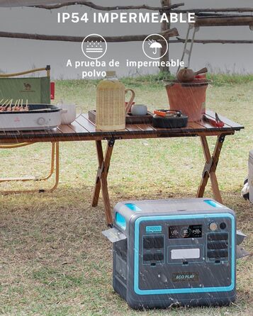 Портативна електростанція ECOPLAY SYD2400, сонячний генератор 2048 Вт-год LiFePO4 акумулятор, 2 години швидкої зарядки, 3 виходи з