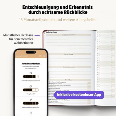 Компактний планер для більшої усвідомленості у повсякденному хаосі Застарілий планер зі штучною шкіряною обкладинкою, гумкою та кишенею-жабкою (бордовий 2026), 2026