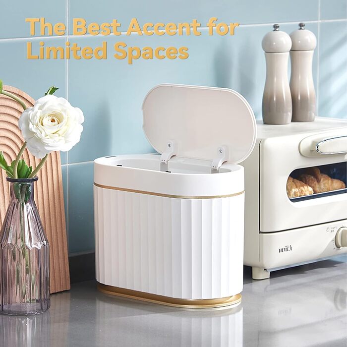 Відро для сміття настільне з кришкою 5 л з датчиком, міні-відро для сміття, невелике кухонне відро для компосту, автоматичне відро