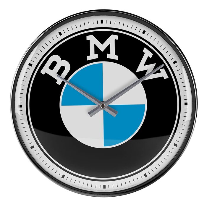 Ретро-настінний годинник Nostalgic-Art, Ø 31 см, BMW Logo Single