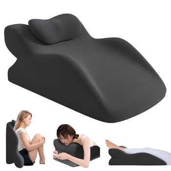 Подушка для читання для ліжка та дивана, багатофункціональна клиноподібна подушка, подушка для спини, ергономічна клиноподібна подушка з піни з ефектом пам&39яті для підтримки спини, шиї та ніг, для відпочинку, гри, читання або перегляду телевізора