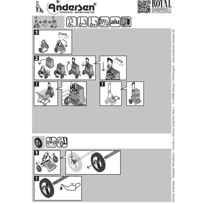 Сумка-візок Andersen Royal Shopper Vide Apricot (166-188-30)