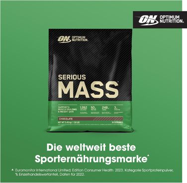 Гейнер для набору ваги Optimum Nutrition Serious Mass, порошок, шоколад, 5,45 кг (16 порцій)