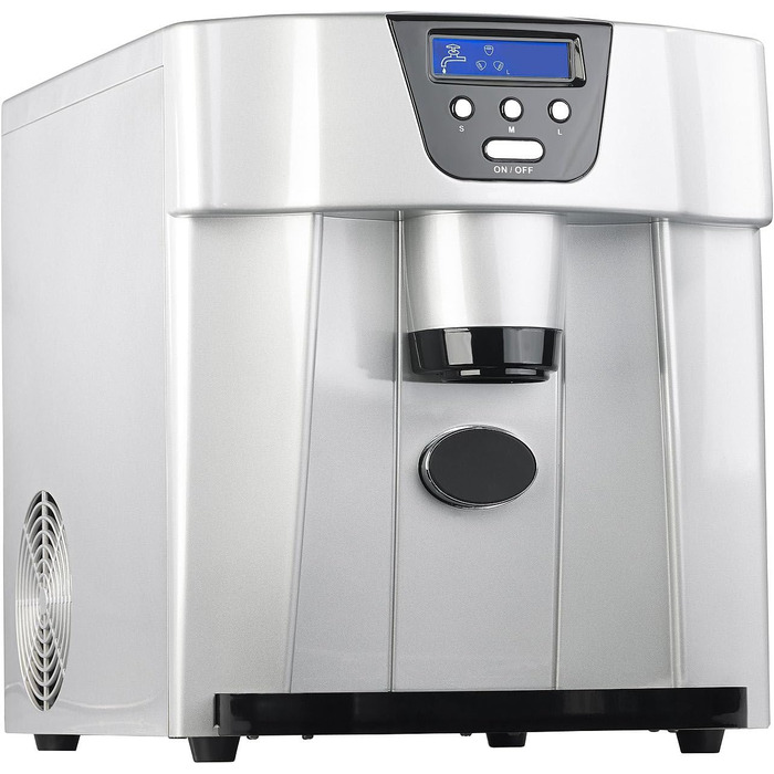 Льодогенератор Rosenstein & Shne машина для виробництва кубиків льоду EWS-2100 з дозатором кубиків льоду (льодогенератор, льодогенератор, форми для кубиків льоду)