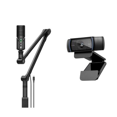 Набір для стрімінгу Sennheiser Profile з USB-мікрофоном, пантографом та сумкою та веб-камера Logitech C920 HD PRO, Full-HD 1080p, кут огляду 78