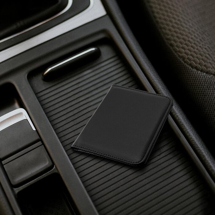 Органайзер для документів автомобіля CoBak з магнітним закриттям чохол для техпаспорта, страхового полісу та інших важливих паперів (карбонове волокно, чорний)