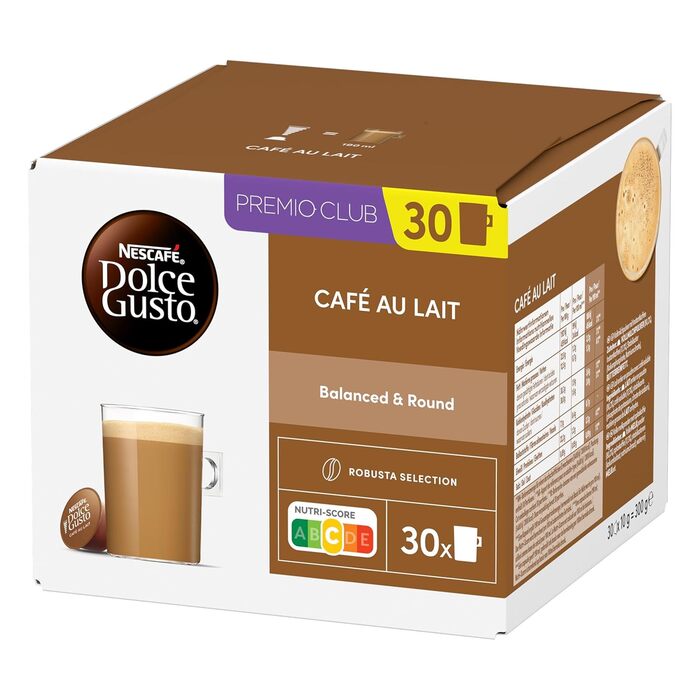 Г (3-тя упаковка), 3er Vorratspack (3 x 30 Kapseln) Caf au Lait, Milch 300