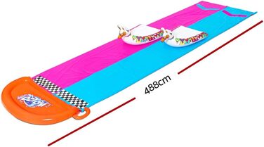 Водна гірка Bestway H2OGO 2-місна з надувними тваринами-ламами, 487 x 138 см