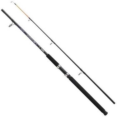 Вудка Mitchell Adventure II Boat Rod, Вудка, Спінінгові вудки, Морська риболовля, Риболовля з човна, Міцна скляна композитна вудка для човна та каяка, Стійка до солоної води, Унісекс, Чорна/Фіолетова, 2,1 м 100-250 г
