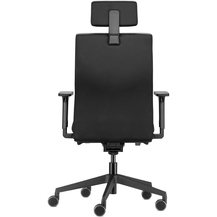 З підголівником ергономічне офісне крісло чорний сучасний дизайн домашній офіс екологічно сертифіковане від Dauphin Black з підголівником, 9246