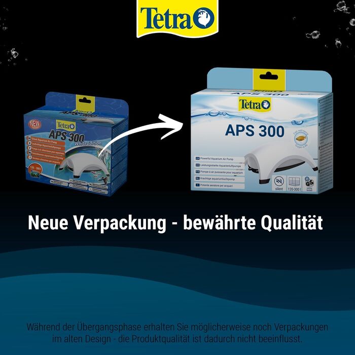 Повітряний насос для акваріума Tetra APS 300 - тихий діафрагмовий насос для акваріумів від 120 до 300 літрів, білий