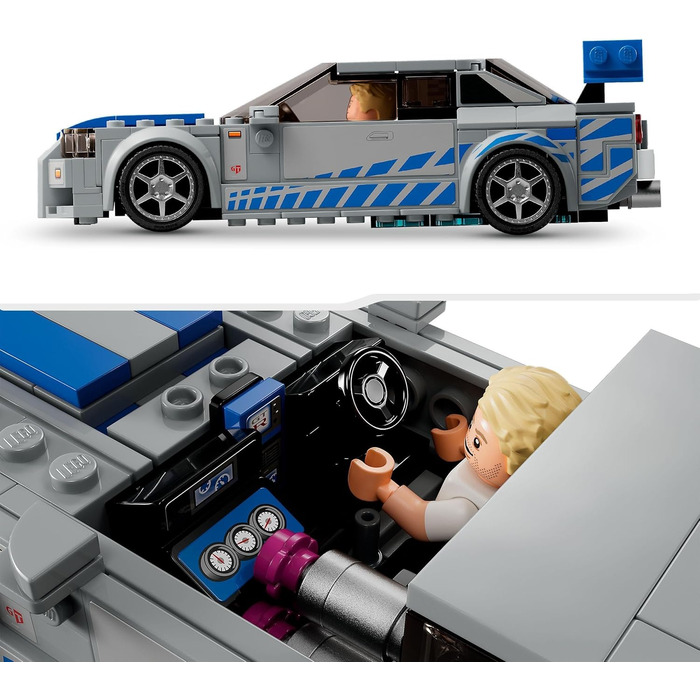 2 Fast 2 Furious Nissan Skyline GT-R (R34) Racing Car Toy to Build, 2023 Model Car Kit with Brian O&39Conner Figure 76917, 2 Fast