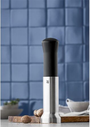 Мускатний млин 16,5 см, млин для мускатного горіха з відсіком для зберігання, нержавіюча сталь Cromargan, пластик одинарний
