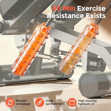 Степер Sportsroyals для вправ на сходах для дому степер з гойдалками вгору-вниз із силовими канатами для тренування м&39язів спини/рук/сідниць, міні-степер для фітнесу вдома та офісу