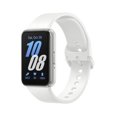 Розумний годинник Samsung Galaxy Fit3, фітнес-годинник як фітнес-трекер та трекер активності, сріблястий, з 36-місячною гарантією виробника ексклюзивно для Storeo