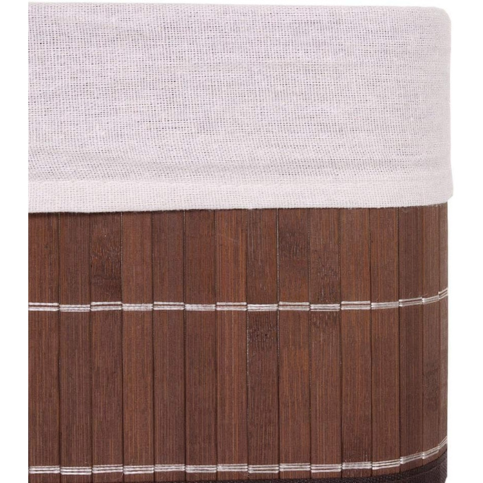 Набір кошиків для зберігання Mendler з 4 предметів HWC-C21, кошик, коробка для зберігання, органайзер, коробка для сортування, полиця, кошик, бамбуковий коричневий