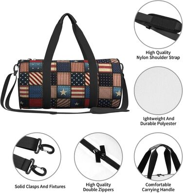 Дорожня сумка Метелики Монарх містка, легка та довговічна. Ідеальний подарунок для подорожей, відпустки, ділових поїздок та іншого. Дизайн у стилі американського прапора, універсальний розмір.
