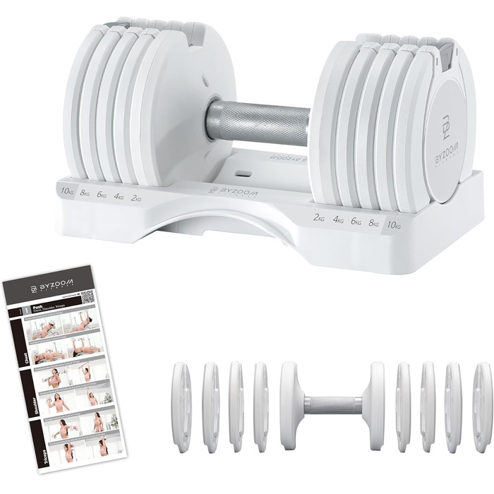 Регульована гантеля BYZOOM FITNESS 10 кг – 5-в-1