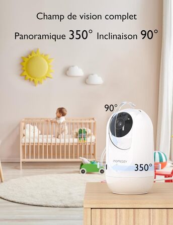 Монітор для дітей з 2 камерами 5 дюймів 1080P розділений екран Відео Монітор для дітей із вбудованим ширококутним обєктивом, з кам