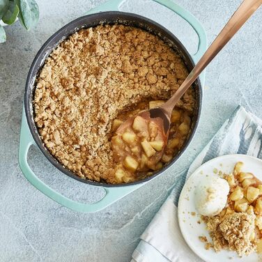 Кокотниця з кришкою, м'ятна, кругла, 28 см, 6 л, чавунна жаровня, індукційна каструля. 28 см м'ята