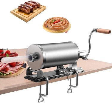 Ручна машина для набивання ковбас RELAX4LIFE 3,6 л, машина для набивання ковбас з 4 наповнювальними трубками, шприц для ковбас для