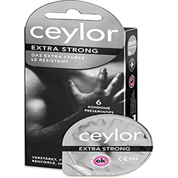 Презервативи Ceylor Extra Strong, 6 шт, для анального сексу, змащені