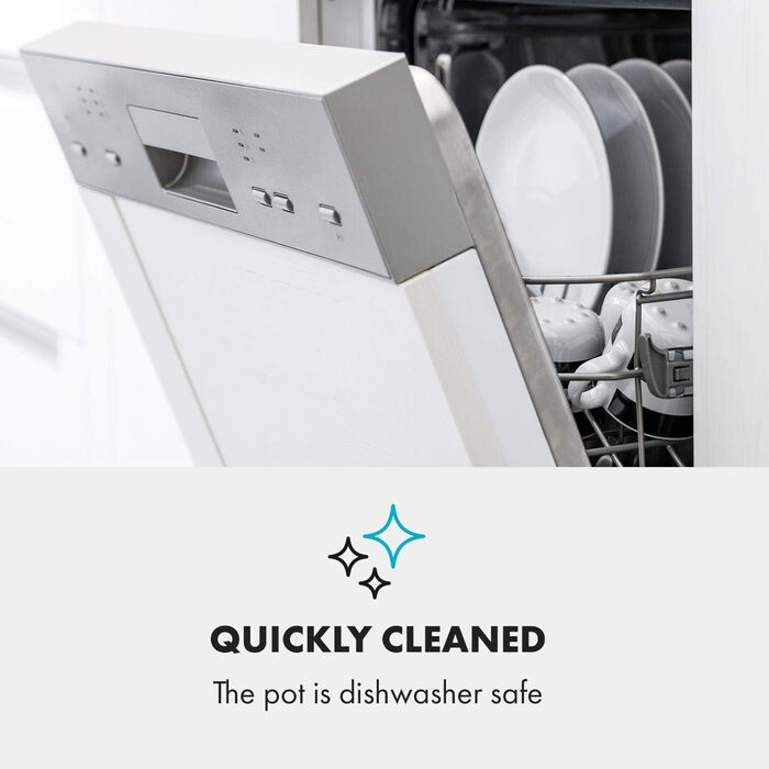 Варильна машина Klarstein Jam Session, 1000 Вт, 2 автоматичні програми, регульований час приготування, автоматична мішалка, внутрішня каструля з покриттям, каструля, яку можна мити в посудомийній машині, об'єм 3 літри 1000 Вт