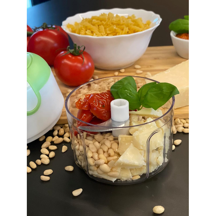 Подрібнювач з USB-портом, міні-кухонний комбайн - Multi-Chopper - Акумуляторна батарея - Crush, Cut & Chop, білий, 3 Seconds Chopper -