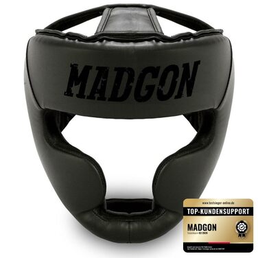 Преміум захист голови, боксерський шолом з ідеальною видимістю та максимальним захистом, захист обличчя для бойових мистецтв, MMA, боксу, кікбоксингу та спарингу, розмір S/M, чорний/чорний