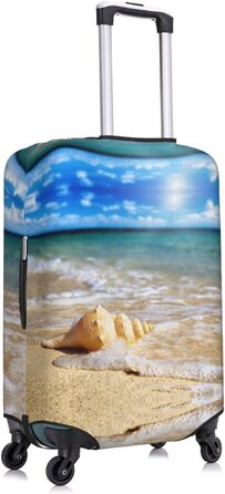 Чохол для валізи Морська Раковина, міцний захист для багажу розміром 45.7-81.3 см, чорний, великий розмір