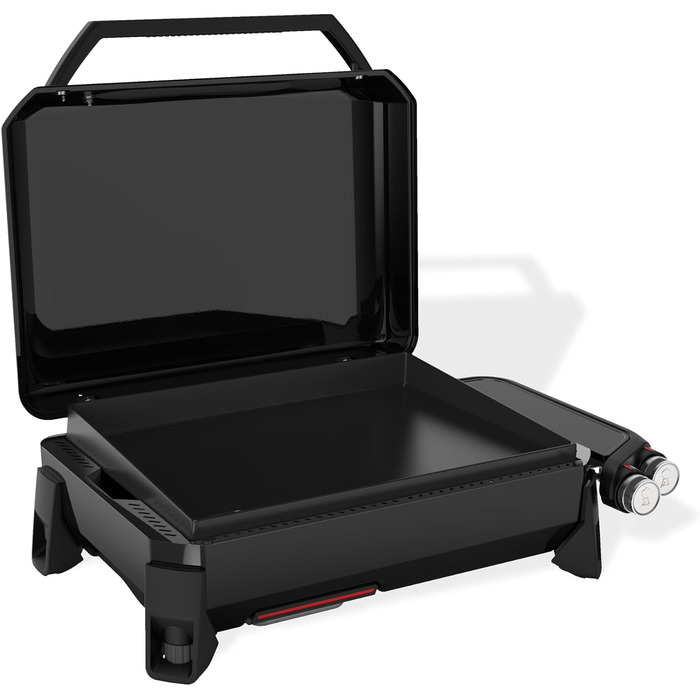 Преміальний гриль-планча Weber Slate GP 56 см / 2 пальники, рівномірний нагрів по всій площі, до 260 C, антипригарне покриття з порцелянової емалі (56 x 41 см), ніжки з регулюванням висоти, чорний