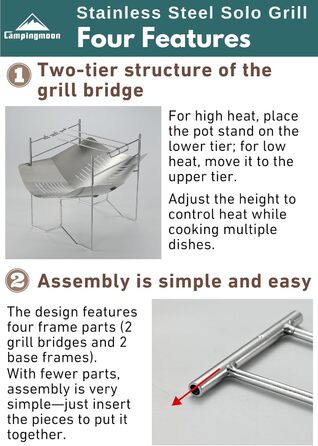 Підставка для багаття з нержавіючої сталі Solo Grill типу A4 SOLO-A4