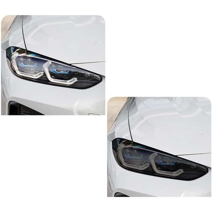 Плівка для автомобільних фар Zuphte для BMW 4 Series G22 G23 G26/2021-2022, 2 шт. и Захисна плівка для екрану автомобільних фар TPU наклейка димчастий чорний