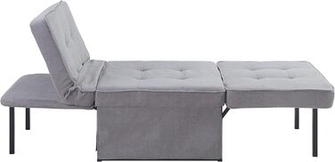 Крісло, шезлонг, табурет Atlantic Home Collection Finn, поліестер, сірий, ШхГхВ 80 см x 72 см x 43 см Сірий 80 см