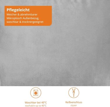 Подушка для читання для сну з підлокітниками, сірий колір, подушка для спини, подушка для сидіння 85 x 40 x 40 см, зроблено в ЄС