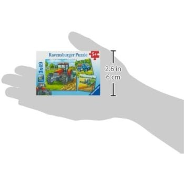 Дитячий пазл Ravensburger - 09388 Велика сільськогосподарська техніка - Пазл для дітей від 5 років, 3x49 елементів, жовтий