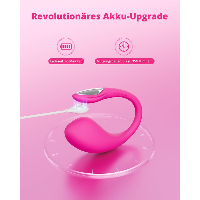 Вібратор для точки G LOVENSE Lush 4.0, з LED-світловим хвостиком та дистанційним керуванням