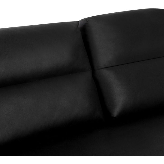 Диван 173 см, Чорні дивани для вітальні, Зручний тканинний диван, 3-місний диван з підлокітниками, 3 подушки та 4 дерев&39яні ніжки, Глибокий диван для відпочинку для домашнього офісу (чорний)