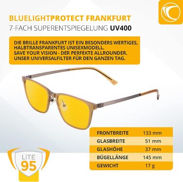 Окуляри з фільтром синього світла PRiSMA FRANKFURT LiTE95 FF704, комп'ютерні окуляри для жінок та чоловіків 02 Lite95