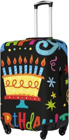 Чохол для валізи Щасливого Дня Народження, великий розмір, захисний, міцний, підходить для валіз розміром 45.7 - 81.3 см, XL, чорний