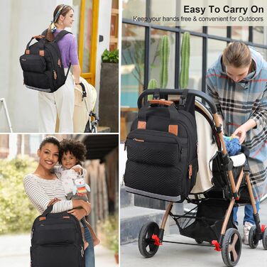 Пеленальний мішок, пеленальний рюкзак Великий рюкзак зі знімною сумкою для тіла та ремінцями для коляски, сумка для пелюшок для ма