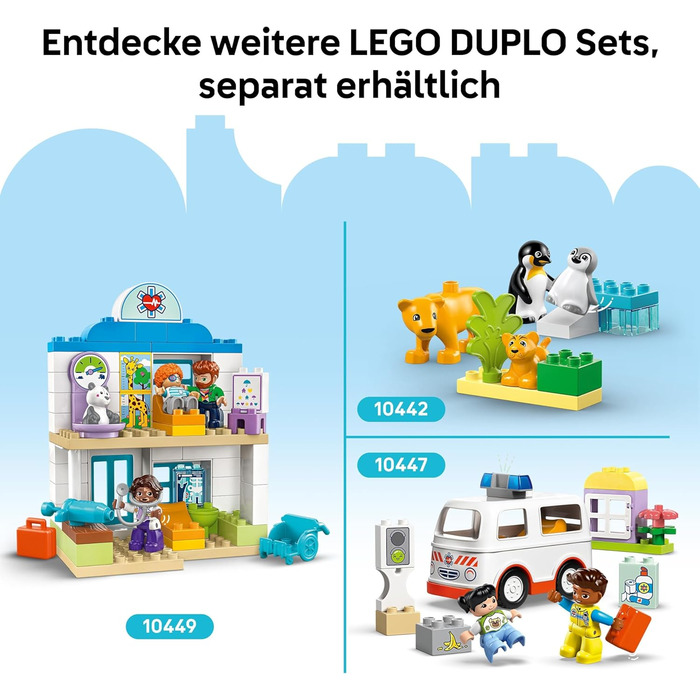 Конструктор LEGO DUPLO 10446, 3-в-1 Сім'ї Диких Тварин, 92 деталі